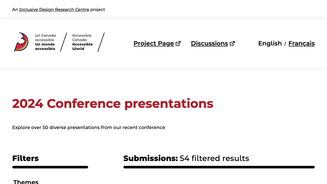Screenshot of Accessible Canada — Accessible World