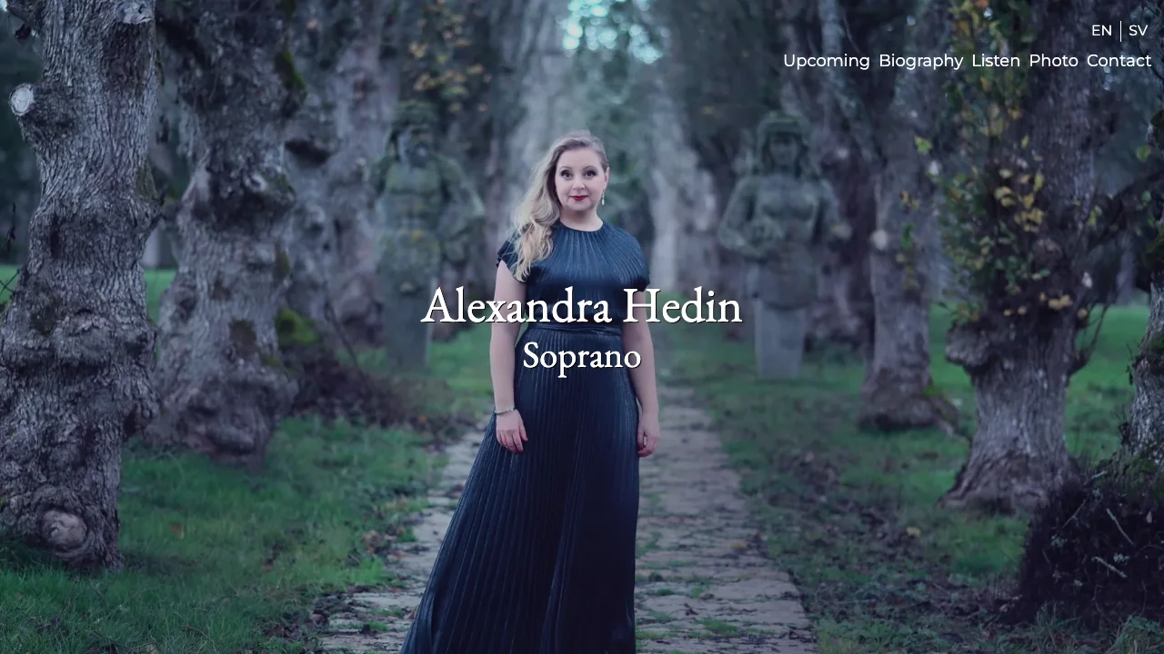 Screenshot of Alexandra Hedin