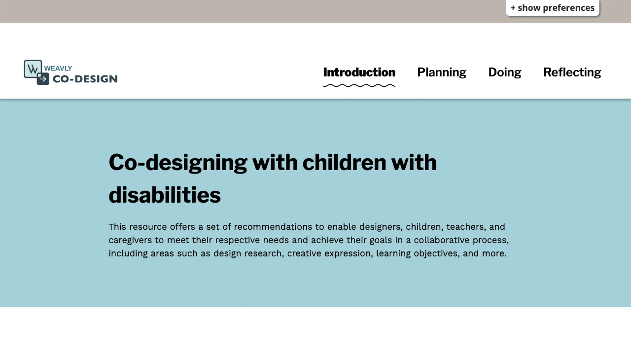 Screenshot of Weavly Co-Design