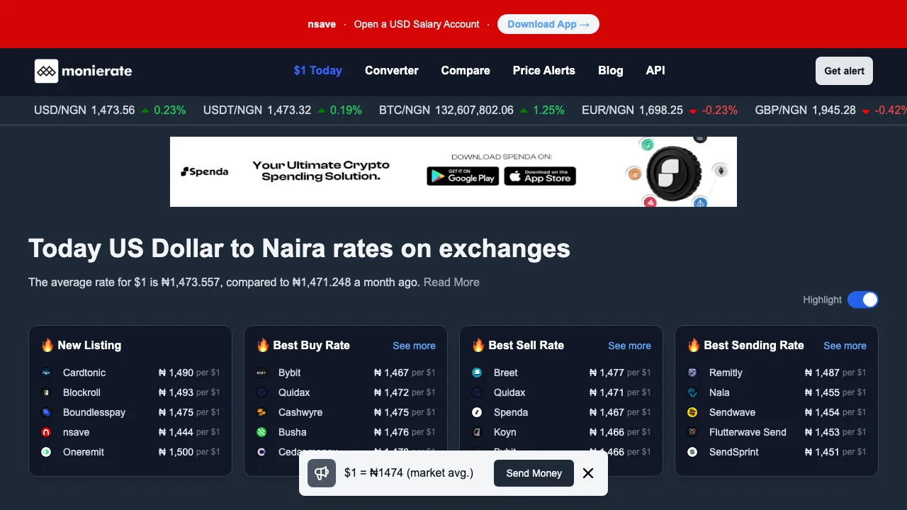 Screenshot of Monierate