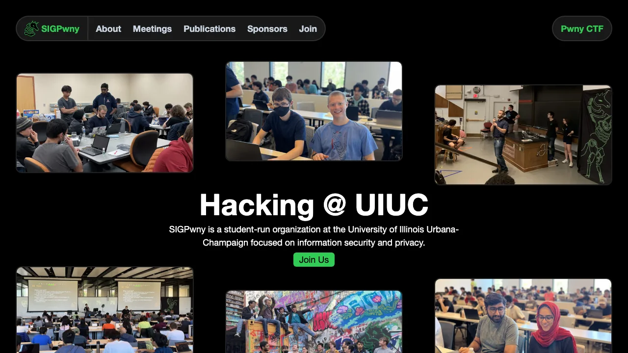 Screenshot of SIGPwny