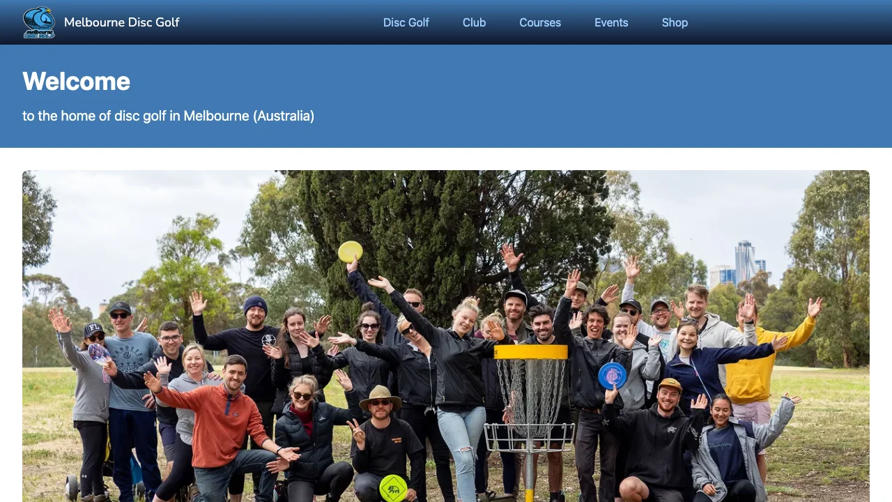 Screenshot of Melbourne Disc Golf Club